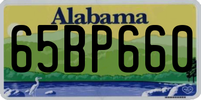 AL license plate 65BP660