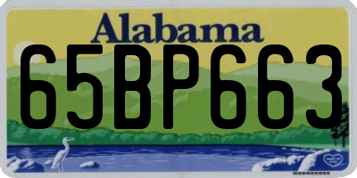 AL license plate 65BP663