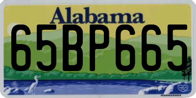AL license plate 65BP665