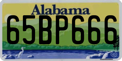AL license plate 65BP666