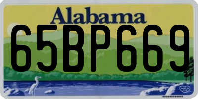 AL license plate 65BP669