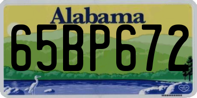 AL license plate 65BP672