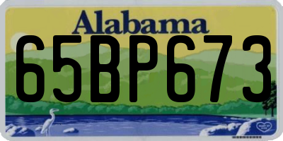 AL license plate 65BP673