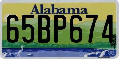 AL license plate 65BP674