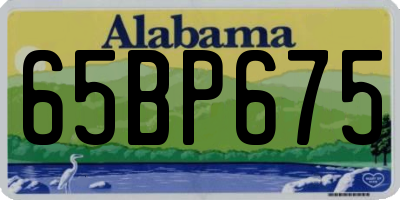 AL license plate 65BP675