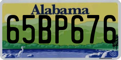 AL license plate 65BP676