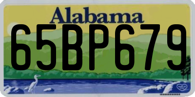 AL license plate 65BP679