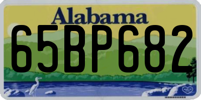 AL license plate 65BP682