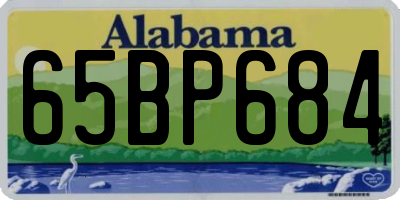 AL license plate 65BP684