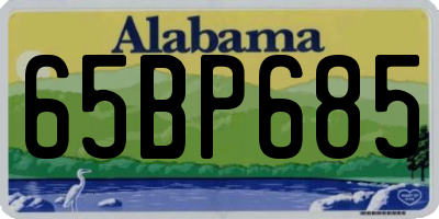 AL license plate 65BP685