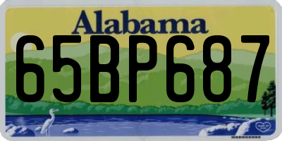 AL license plate 65BP687