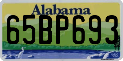 AL license plate 65BP693