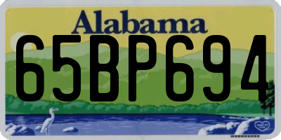 AL license plate 65BP694