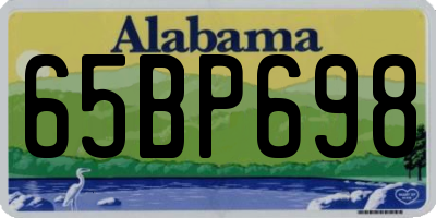 AL license plate 65BP698