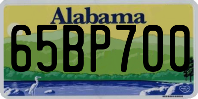 AL license plate 65BP700