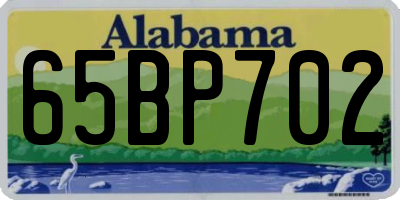 AL license plate 65BP702