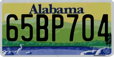 AL license plate 65BP704
