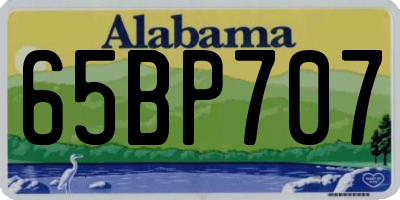 AL license plate 65BP707