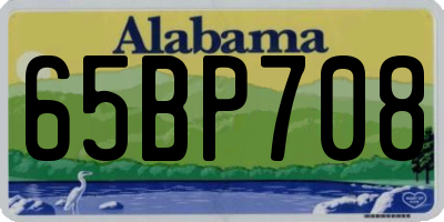 AL license plate 65BP708
