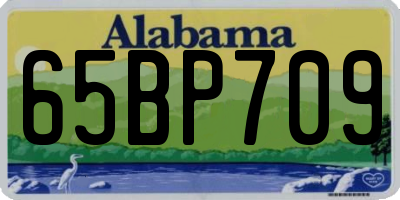 AL license plate 65BP709