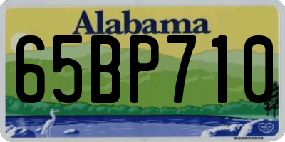 AL license plate 65BP710