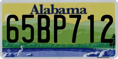 AL license plate 65BP712
