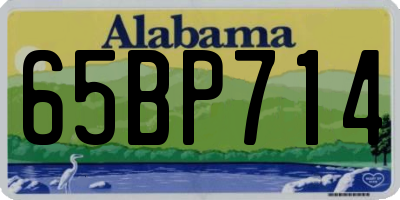AL license plate 65BP714