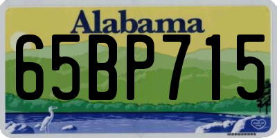 AL license plate 65BP715
