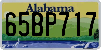 AL license plate 65BP717