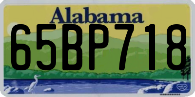 AL license plate 65BP718