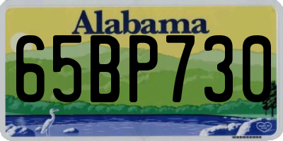 AL license plate 65BP730