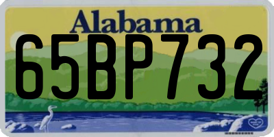 AL license plate 65BP732