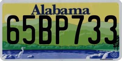AL license plate 65BP733