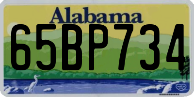 AL license plate 65BP734