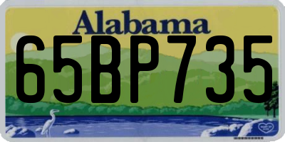 AL license plate 65BP735