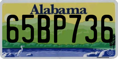 AL license plate 65BP736