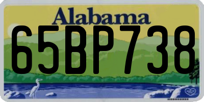 AL license plate 65BP738