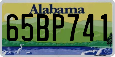 AL license plate 65BP741