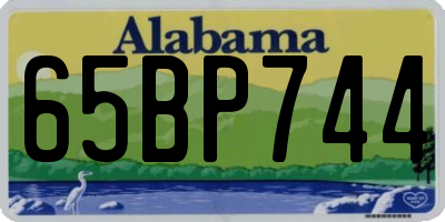 AL license plate 65BP744