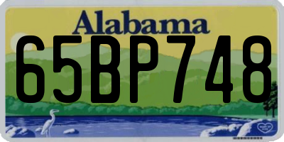 AL license plate 65BP748