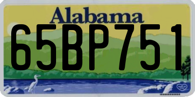 AL license plate 65BP751