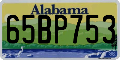 AL license plate 65BP753