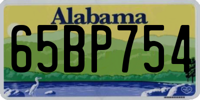 AL license plate 65BP754