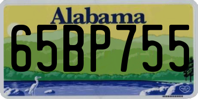 AL license plate 65BP755
