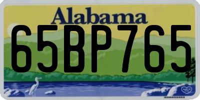 AL license plate 65BP765