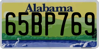AL license plate 65BP769
