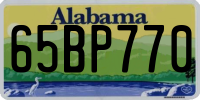AL license plate 65BP770