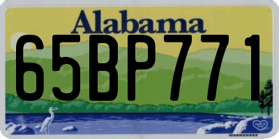 AL license plate 65BP771