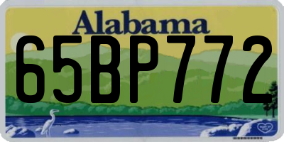 AL license plate 65BP772