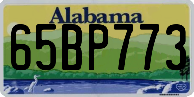 AL license plate 65BP773